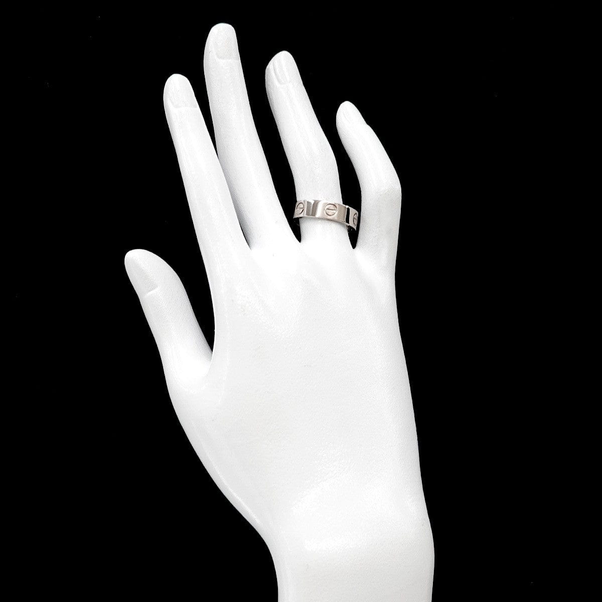 Luxury Promise Japan Cartier Love Ring 18K White Gold 750 size55 6.75-7.25(US) 90285554