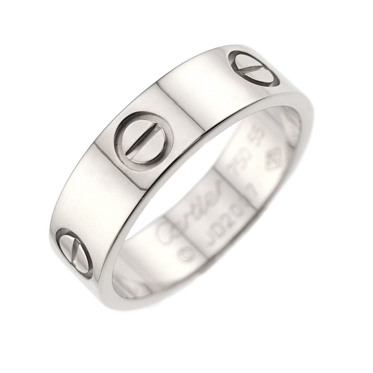 Luxury Promise Japan Cartier Love Ring 18K White Gold 750 size55 6.75-7.25(US) 90285554