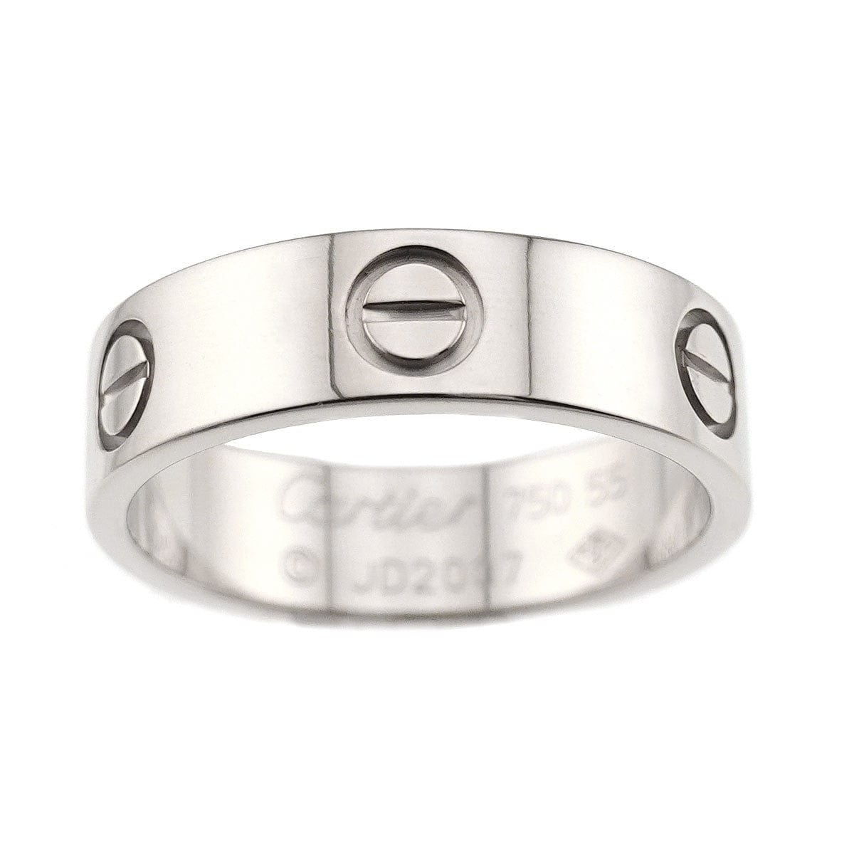 Luxury Promise Japan Cartier Love Ring 18K White Gold 750 size55 6.75-7.25(US) 90285554