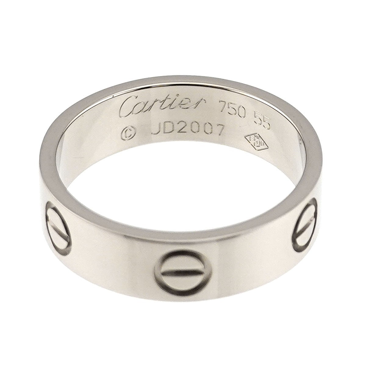 Luxury Promise Japan Cartier Love Ring 18K White Gold 750 size55 6.75-7.25(US) 90285554