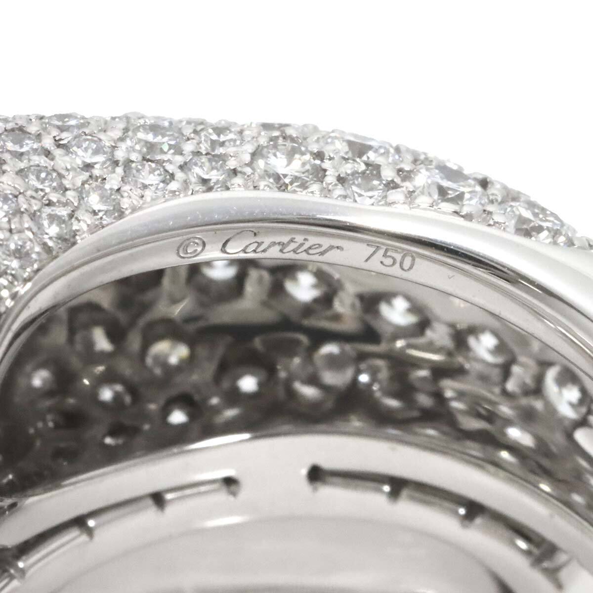 Luxury Promise Japan Cartier PANTHERE Diamond Emerald Onyx Ring K18 WG 750 Size55 7.25(US) 90268701