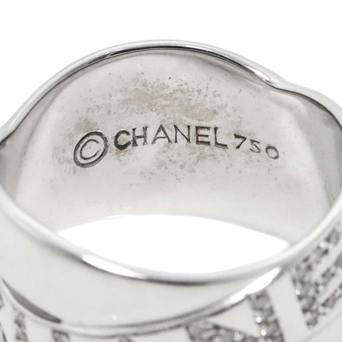 Luxury Promise Japan CHANEL Diamond Ring 18K White Gold 750 size54 6.25-6.5(US) 90287052