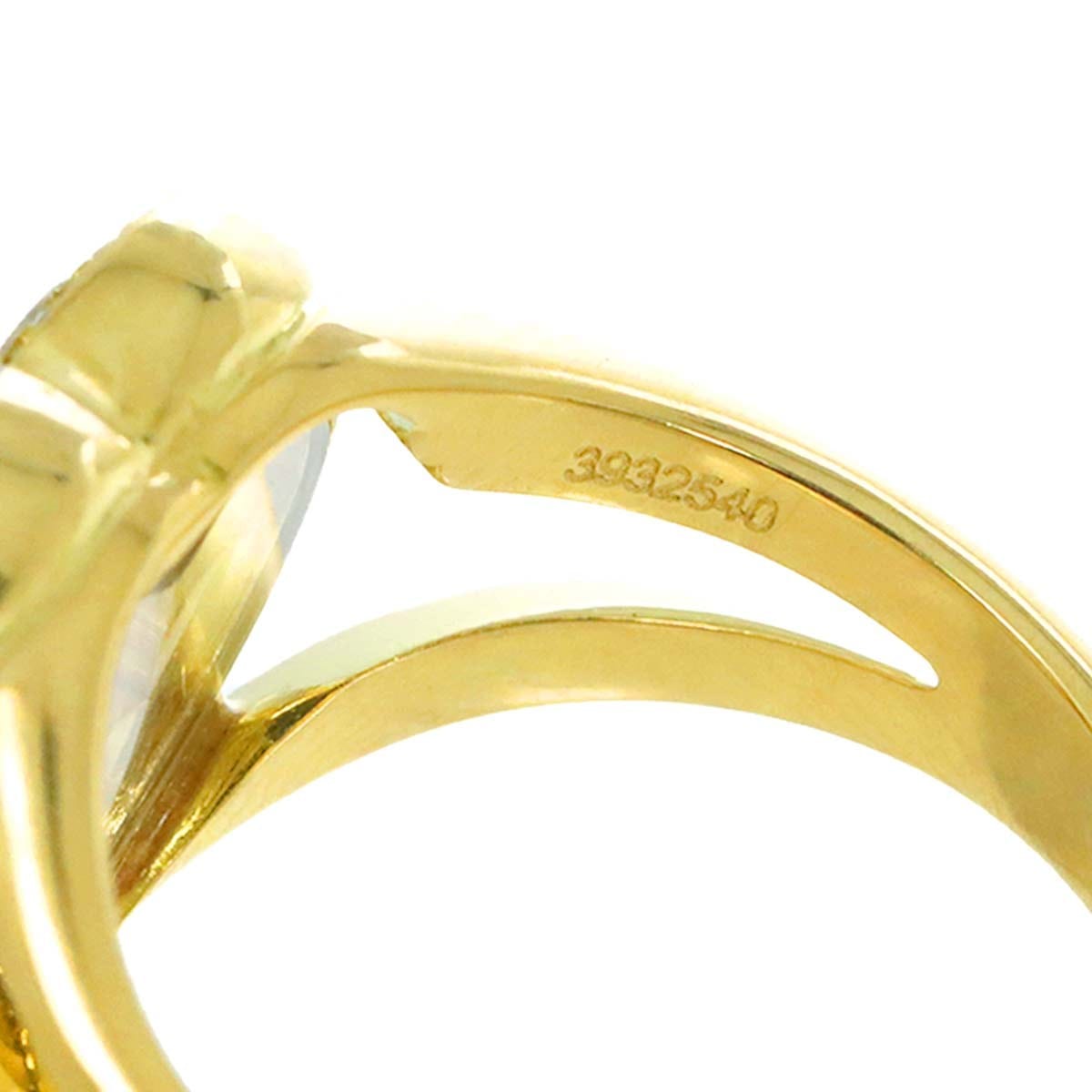 Luxury promise Japan Chopard Happy Diamond Ring 18K YG 750 Size4(US) 90319527