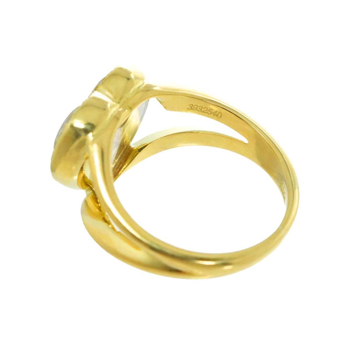 Luxury promise Japan Chopard Happy Diamond Ring 18K YG 750 Size4(US) 90319527