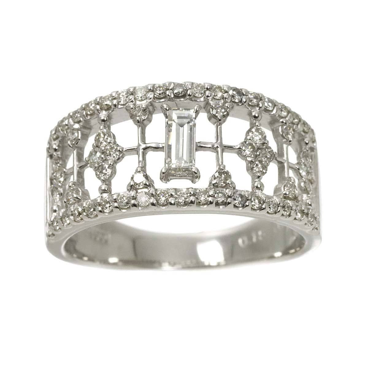 Luxury Promise Japan Diamond 0.15ct/0.52ct Ring Pt Platinum size6.5-6.75(US) 90310031