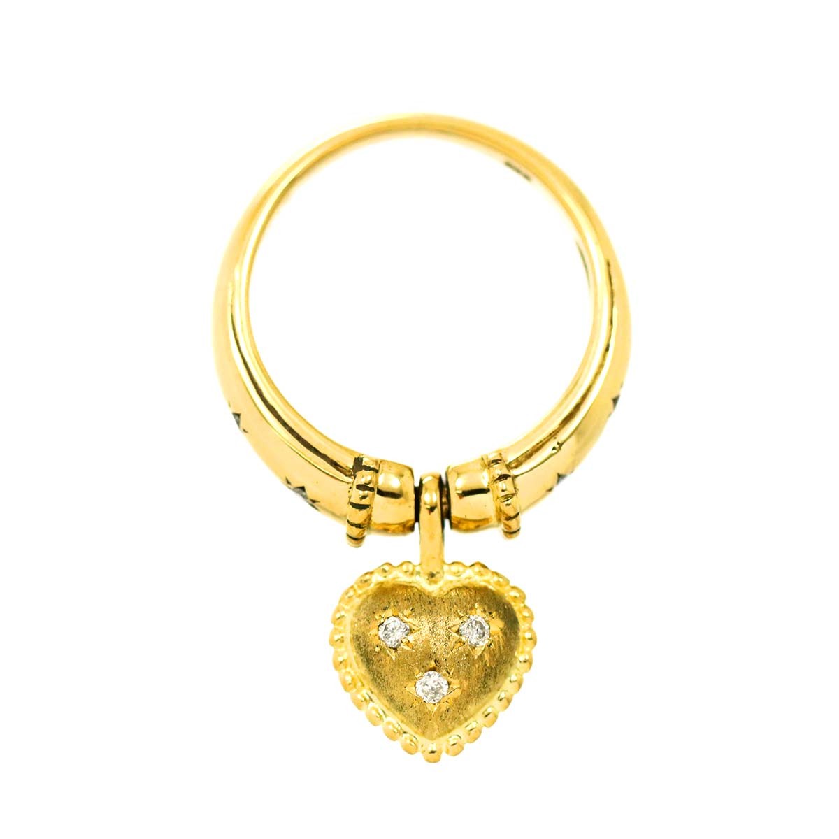 Luxury Promise Japan Diamond 0.17ct Ring 18K YG Yellow Gold 750 4.75-5(US) 90285824
