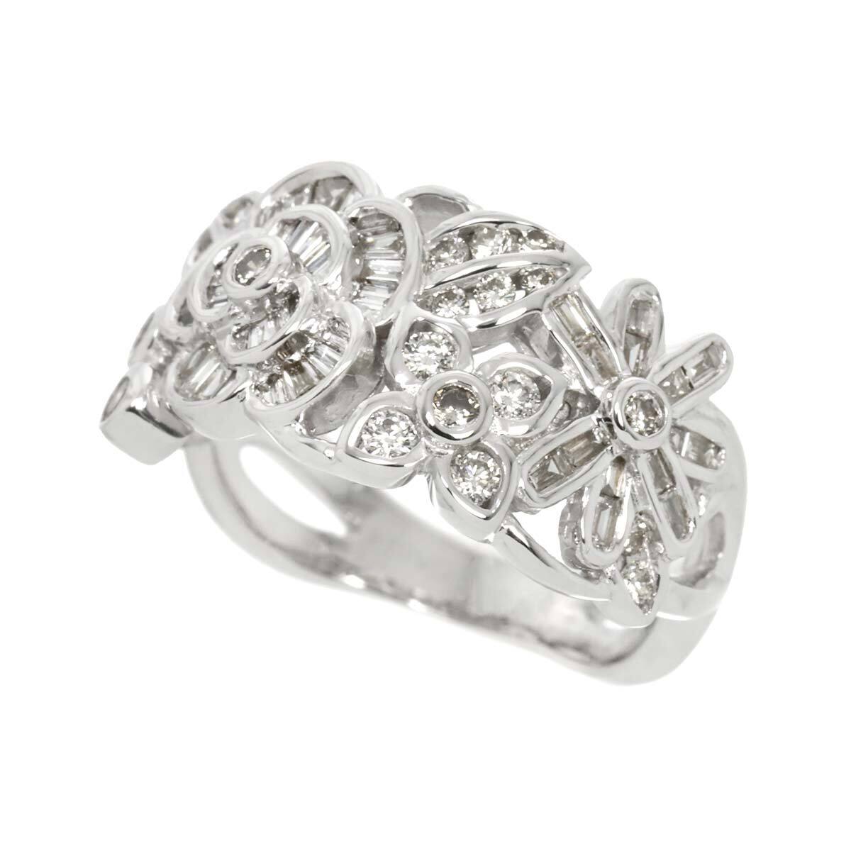 Luxury Promise Japan Diamond 0.74ct Ring 18K K18 WG White Gold size6.5-6.75(US) 90281809