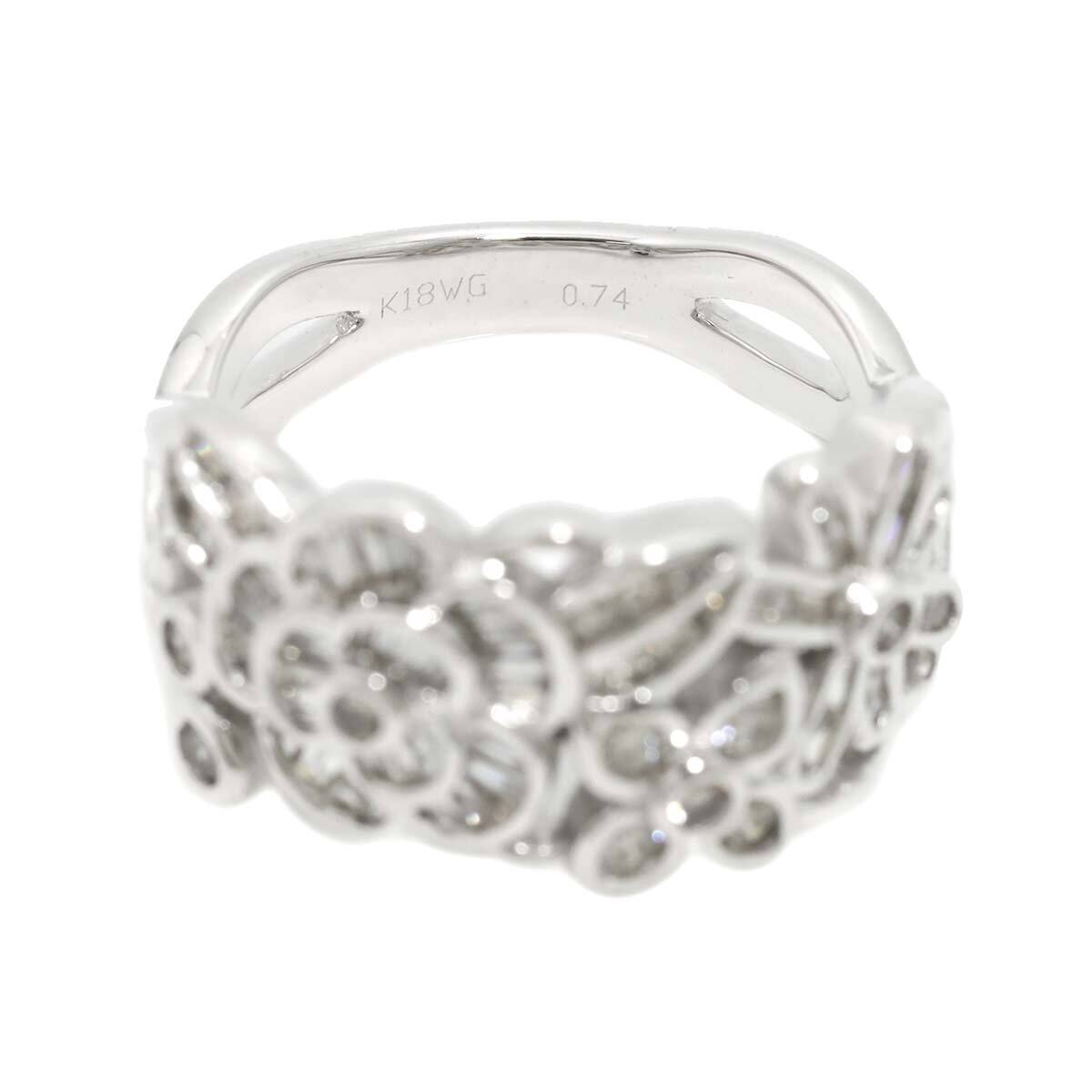 Luxury Promise Japan Diamond 0.74ct Ring 18K K18 WG White Gold size6.5-6.75(US) 90281809
