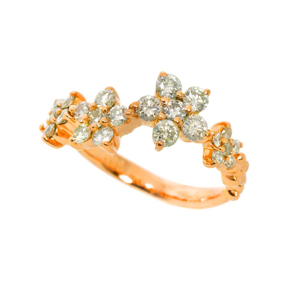 Luxury Promise Japan Diamond 0.75ct Ring 18K PG Pink Gold 750 Size4.5(US) 90282828