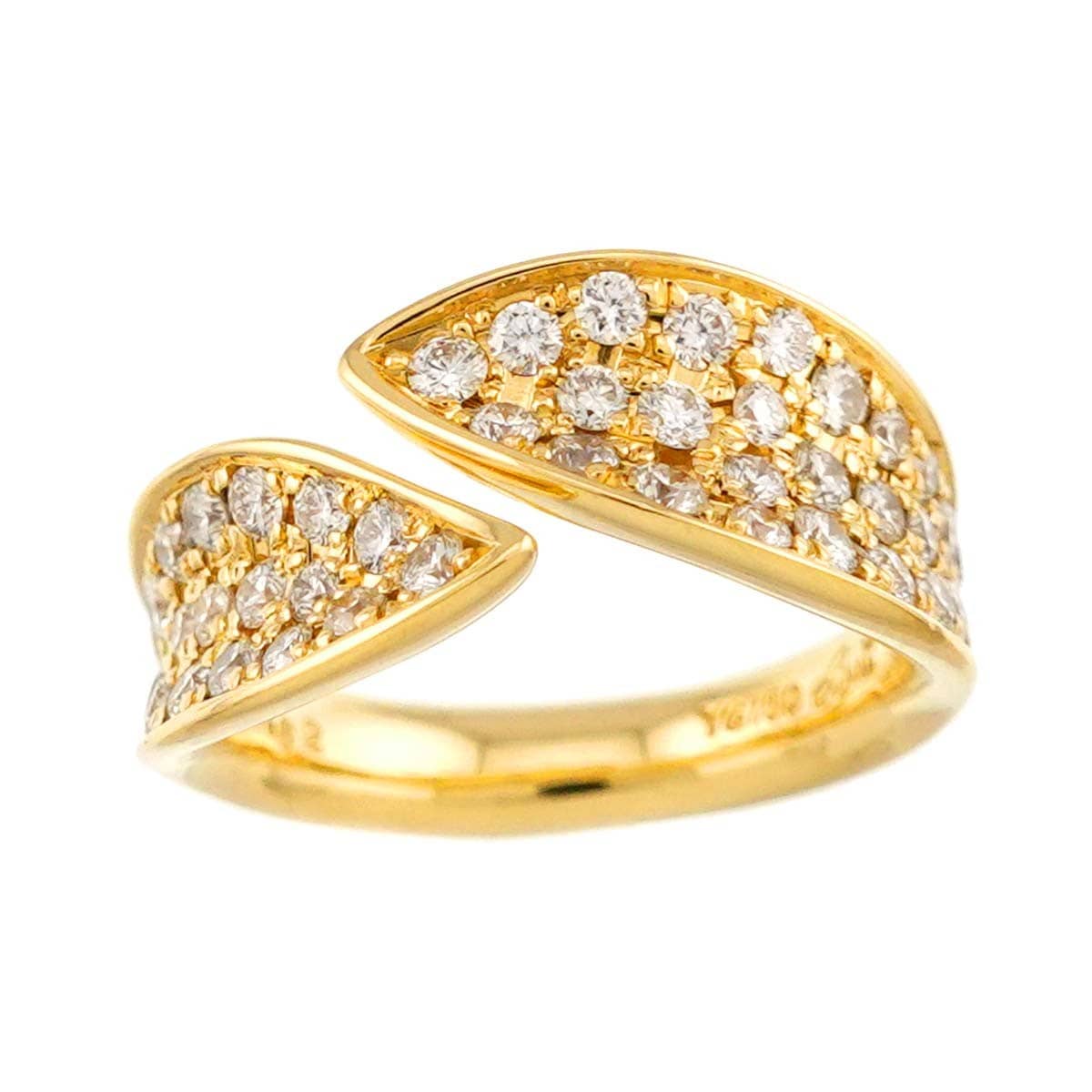 Luxury Promise Japan Jeunet Diamond 0.62ct Ring 18K YG 750 Size3-3.25(US) 90313517