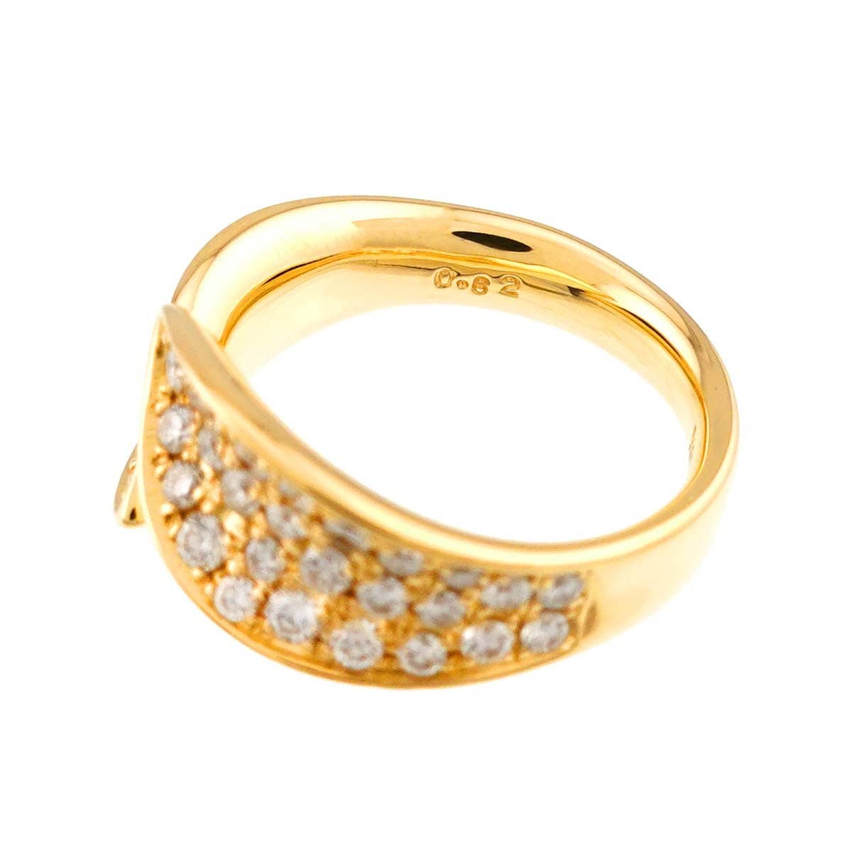 Luxury Promise Japan Jeunet Diamond 0.62ct Ring 18K YG 750 Size3-3.25(US) 90313517