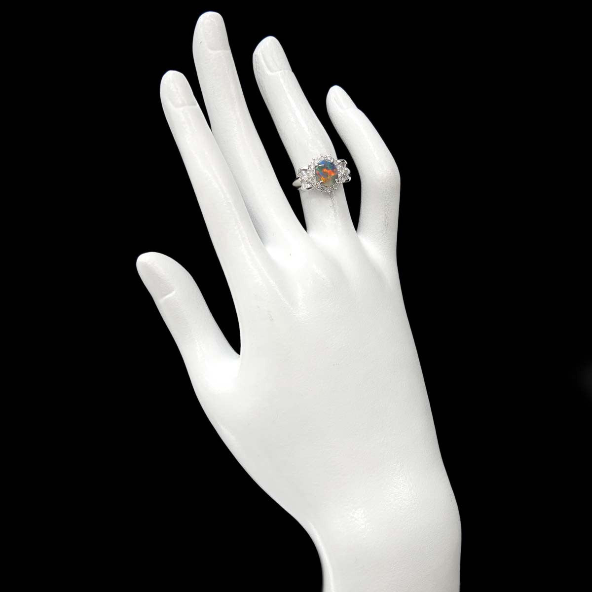 Luxury Promise Japan Opal 0.92ct Diamond 0.69ct Ring Pt Platinum size5-5.25(US) 90286655
