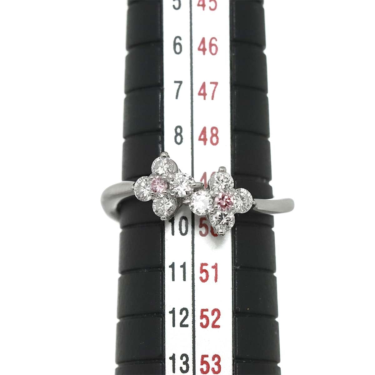 Luxury Promise Japan PinkDiamond 0.05ct Diamond 0.47ct Ring Pt Platinum size4.75-5(US) 90308673