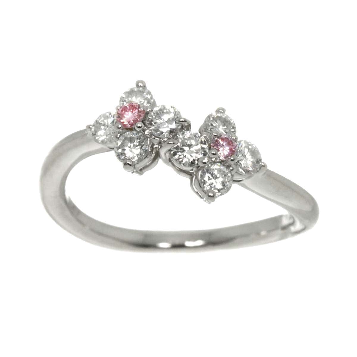 Luxury Promise Japan PinkDiamond 0.05ct Diamond 0.47ct Ring Pt Platinum size4.75-5(US) 90308673