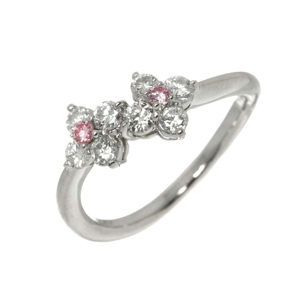 Luxury Promise Japan PinkDiamond 0.05ct Diamond 0.47ct Ring Pt Platinum size4.75-5(US) 90308673