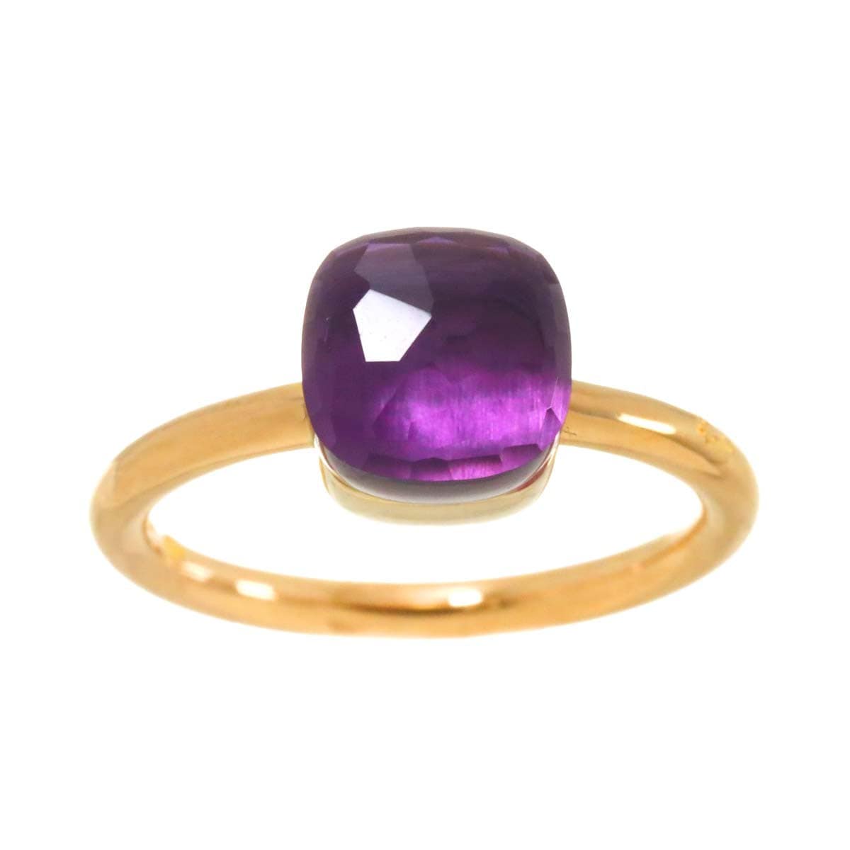 Luxury Promise Japan Pomellato Amethyst Ring 18K PG WG 750 size54 6.75(US) 90287850