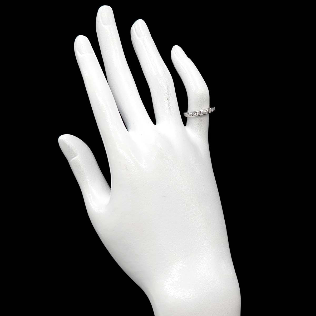 Luxury Promise Japan TIFFANY Co. Half Etanity band Ring Diamond Platinum Size3.75-4(US) 90286516