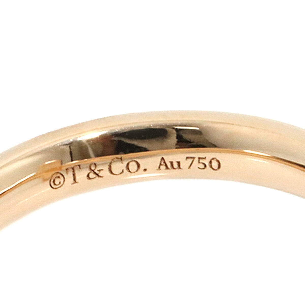 Luxury Promise Japan TIFFANY Co. T One Diamond Ring 18K PG 750 Size5.5-5.75(US) 90288322