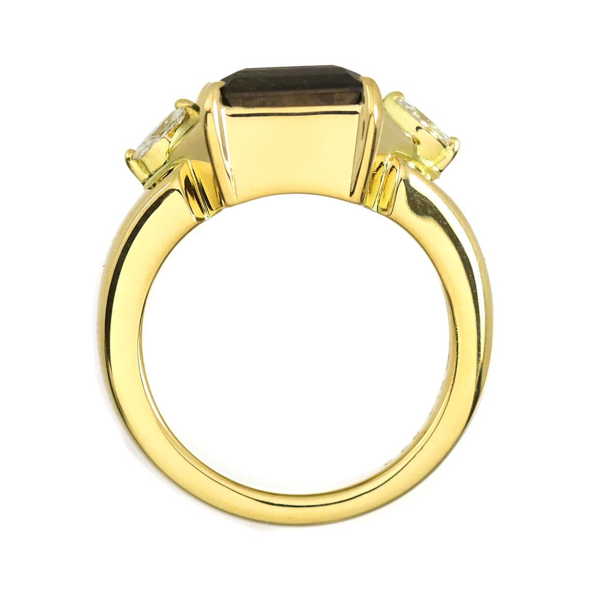 Luxury Promise Japan Tourmaline 6.55ct Diamond 0.16ct Ring 18K YG 750 Size6-6.25(US) 90315984