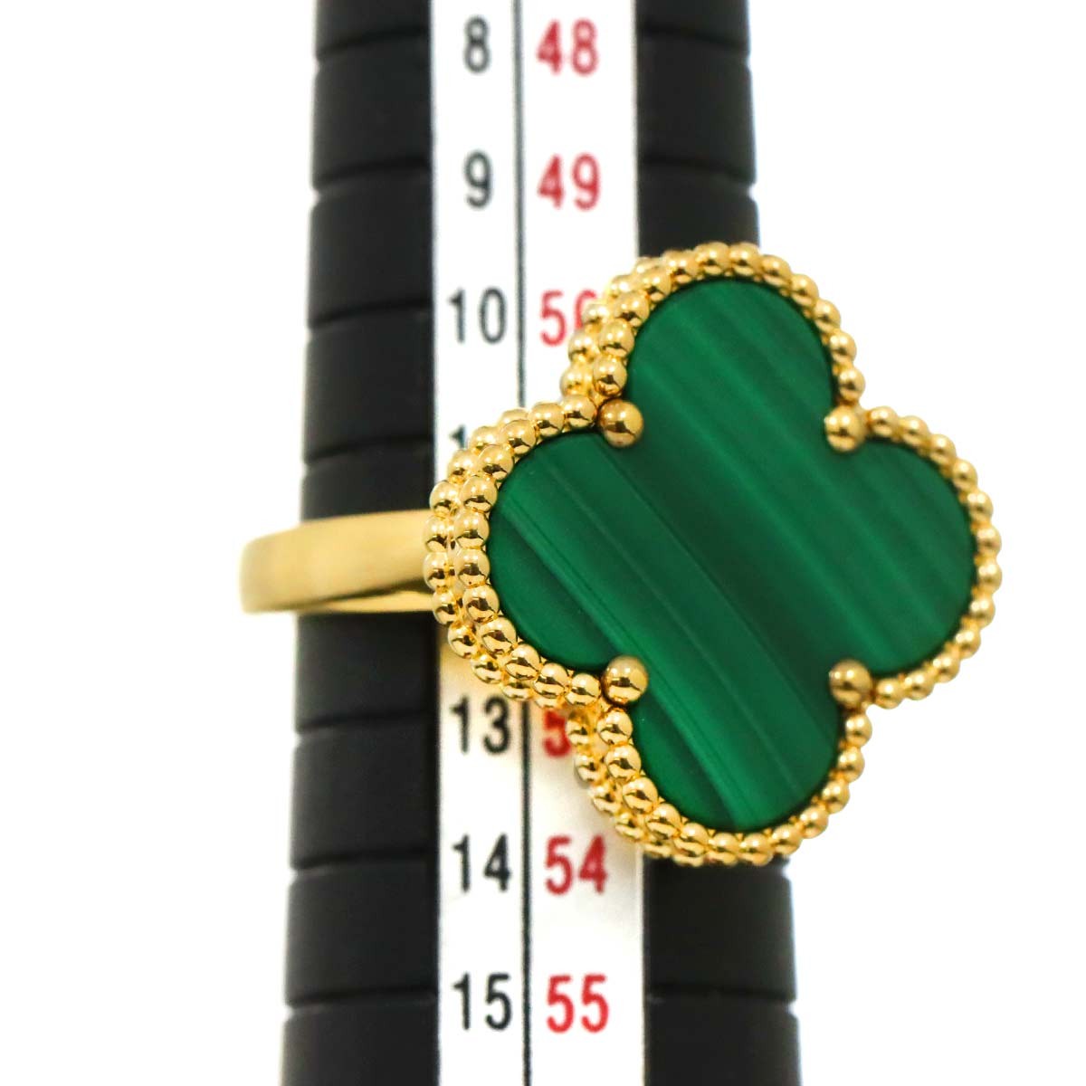 Luxury Promise Japan Van Cleef Arpels Magic Alhambra Ring Malachite 18K YG 750 size52 6(US) 90287001