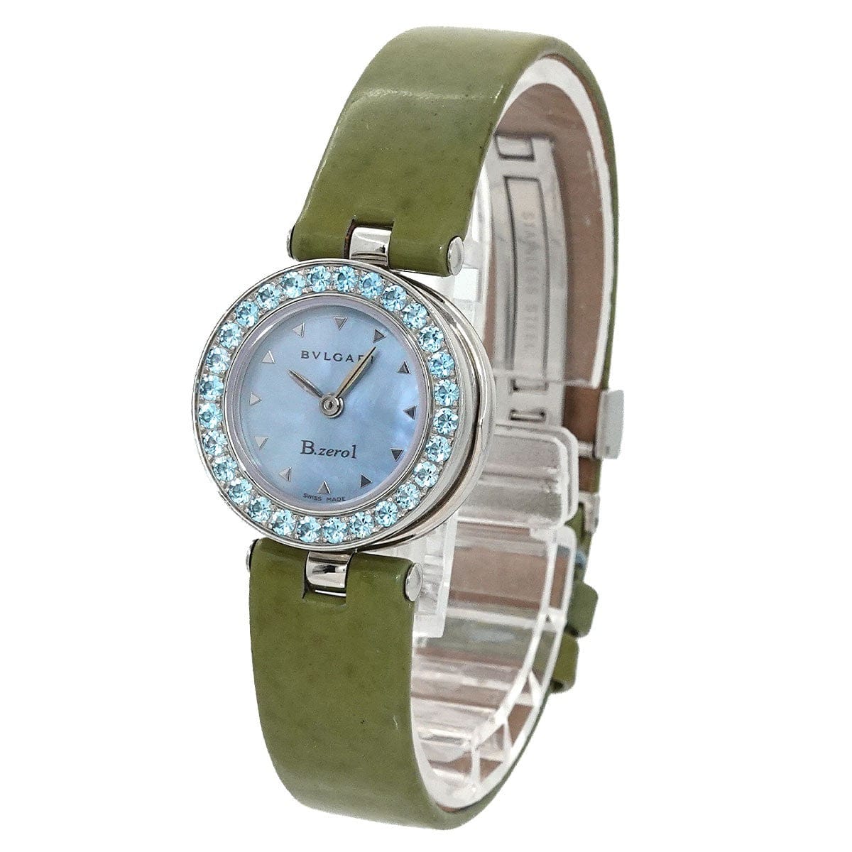 Luxury Promise Japan BVLGARI B-Zero1 BZ22S Quartz Blue Shell Dial Ladies Watch 90307792