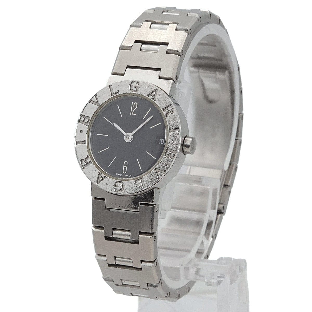 Luxury Promise Japan BVLGARI BVLGARIBVLGARI BB23SS Quartz Black Dial Ladies Watch 90312016