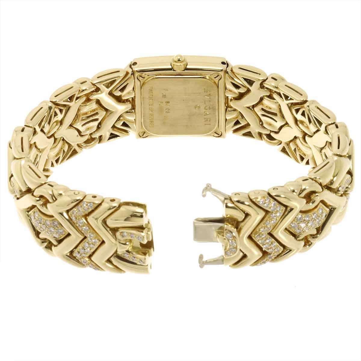 Luxury Promise Japan BVLGARI Torika BJ06 750 Yellow Gold Diamond Gold Dial Ledies 90309023