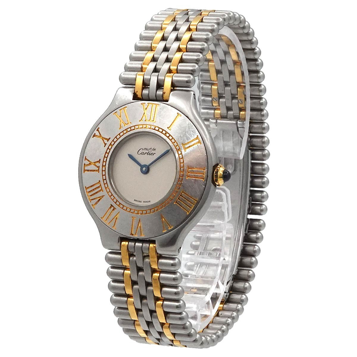 Luxury Promise Japan Cartier Must 21 Van Thian W10050F4 Quartz Cream Dial Boys Watch 90289958