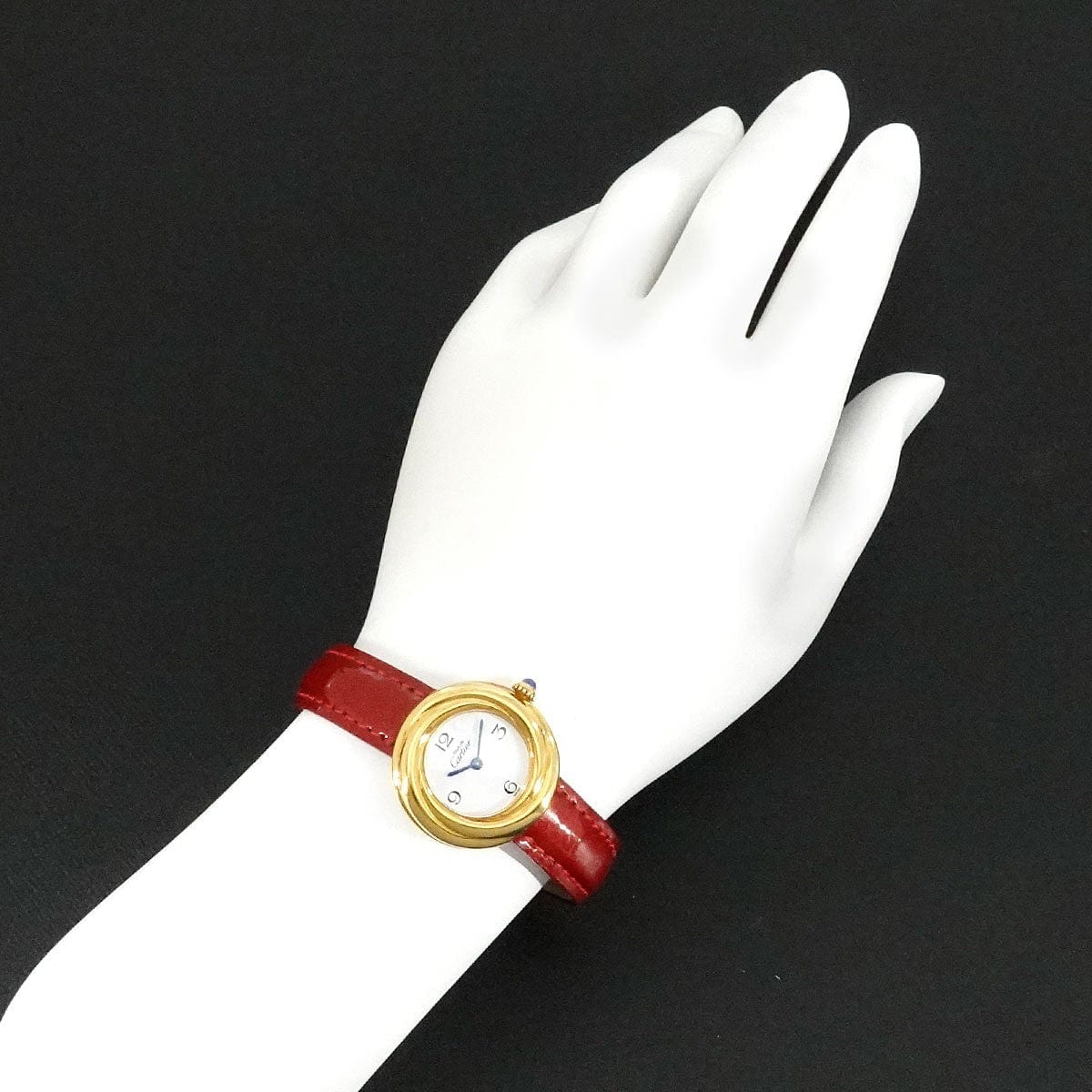 Luxury Promise Japan Cartier Must Trinity W1010844 Quartz White Dial Ladies Watch 90276585