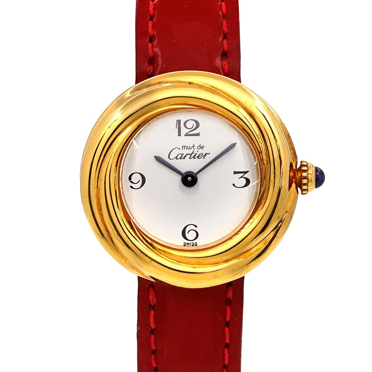 Luxury Promise Japan Cartier Must Trinity W1010844 Quartz White Dial Ladies Watch 90276585