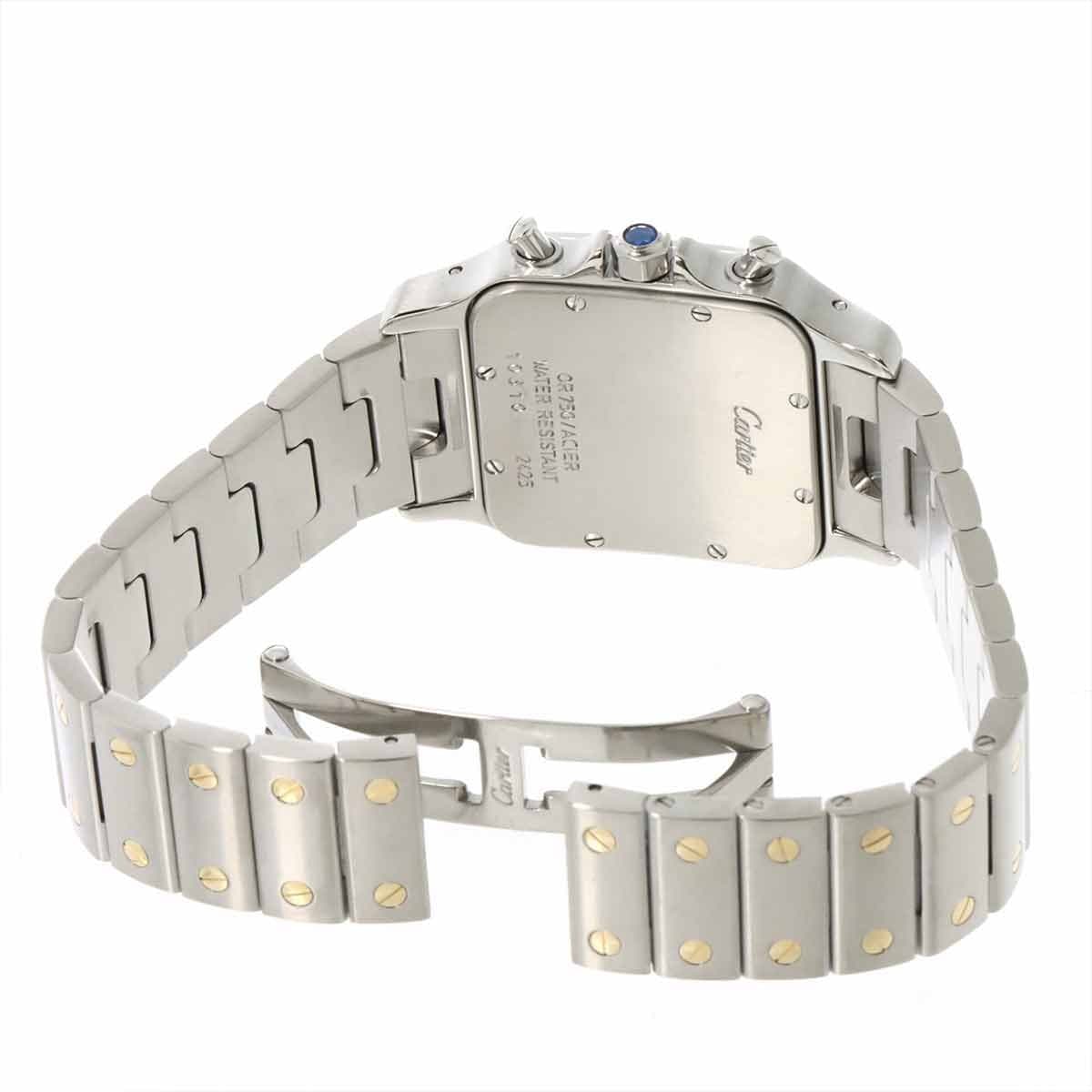 Luxury Promise Japan Cartier Santos Galbee LM W20042C4 750 YG Cream Dial Mens Watch 90282568