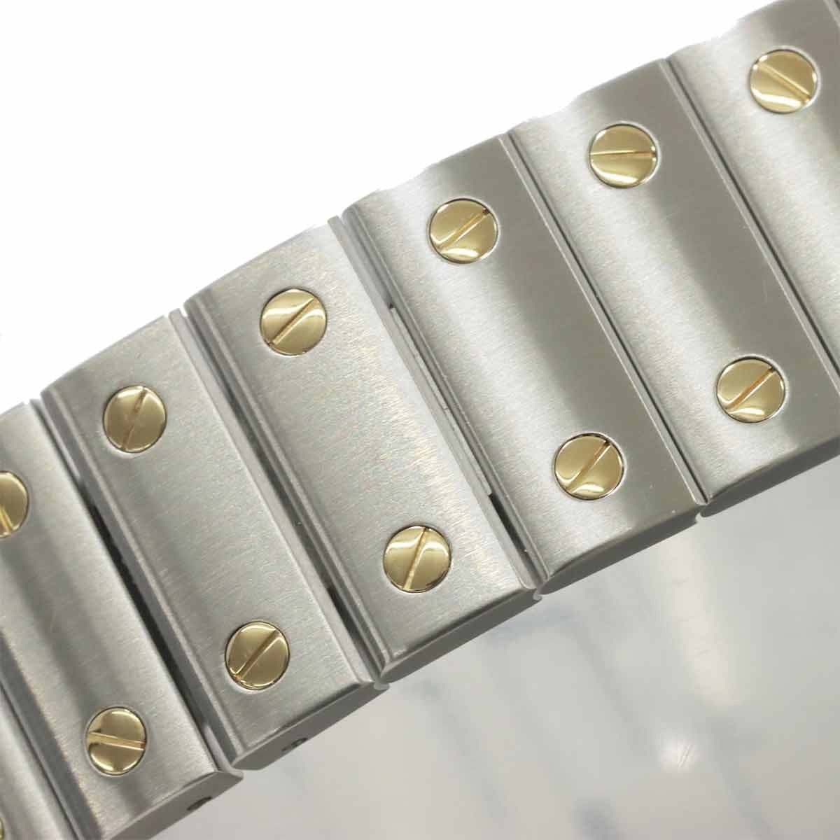 Luxury Promise Japan Cartier Santos Galbee LM W20042C4 750 YG Cream Dial Mens Watch 90282568