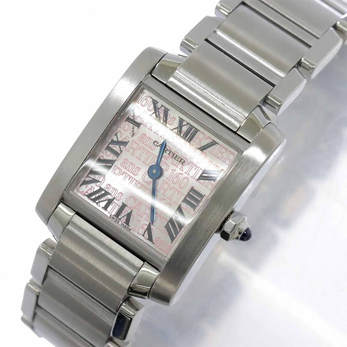 Luxury Promise Japan Cartier Tank Francaise SM W51008Q3 Quartz Silver Dial Ladies Watch 90286360