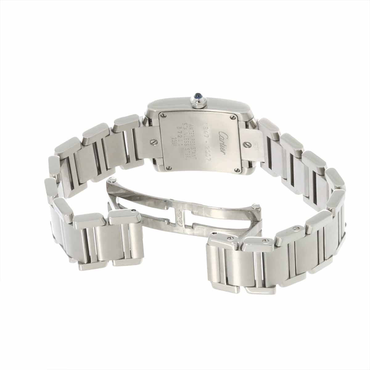 Luxury Promise Japan Cartier Tank Francaise SM W51008Q3 Quartz Silver Dial Ladies Watch 90286360