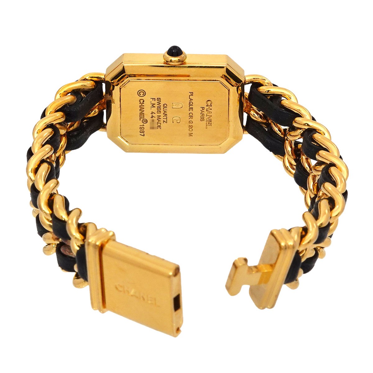 Luxury Promise Japan CHANEL Premiere Size M H0001 Vintage Quartz Black Dial Ladies Watch 90287144