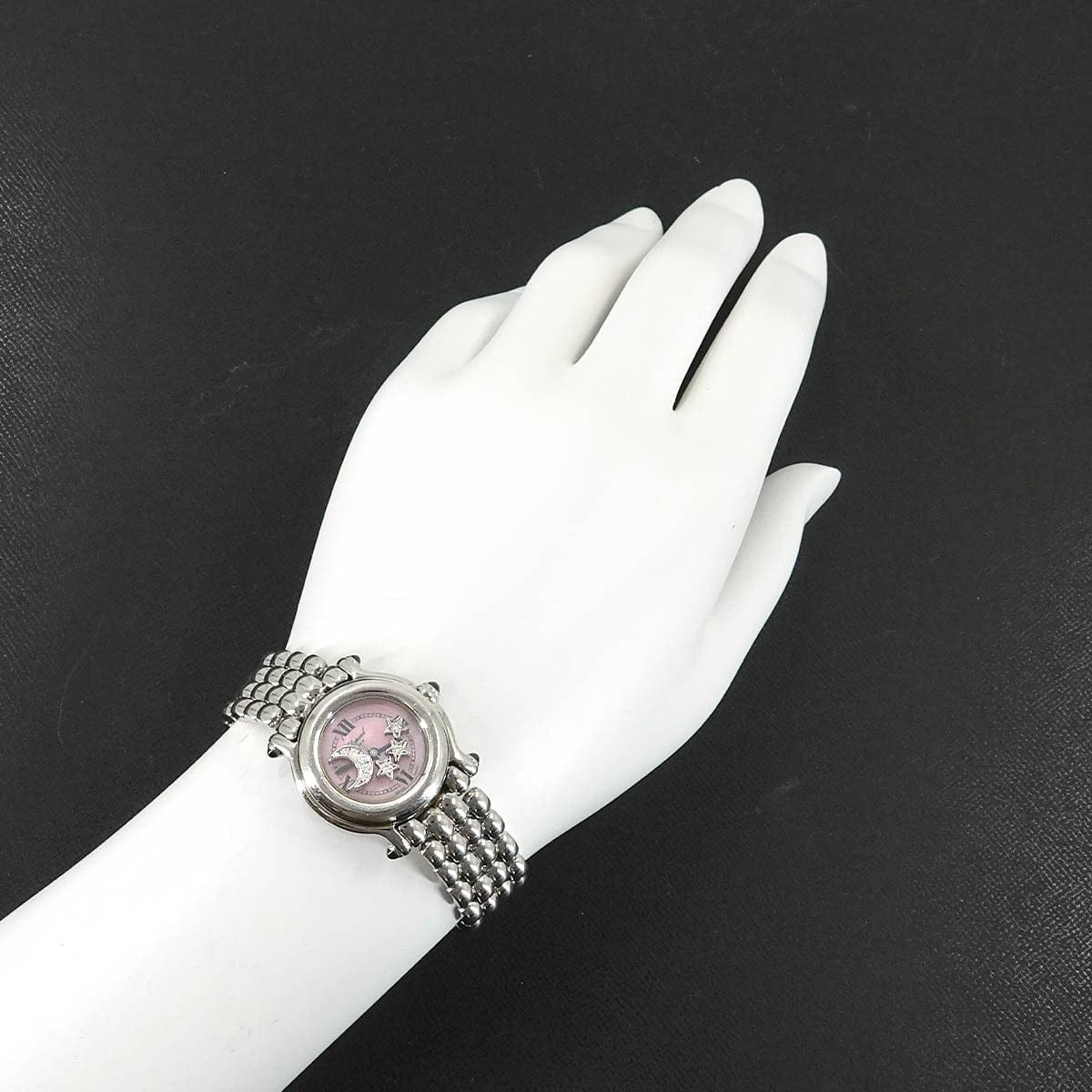 Luxury Promise Japan Chopard Happy Sport 27/8250-23 4P Diamond Pink Shell Dial Watch 90305140