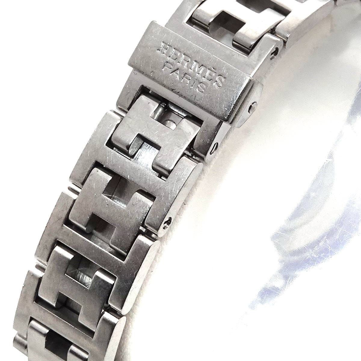 Luxury Promise Japan HERMES Clipper Nacre CL4.230 12P Diamond Bezel Pink Shell Dial Quartz 90300264