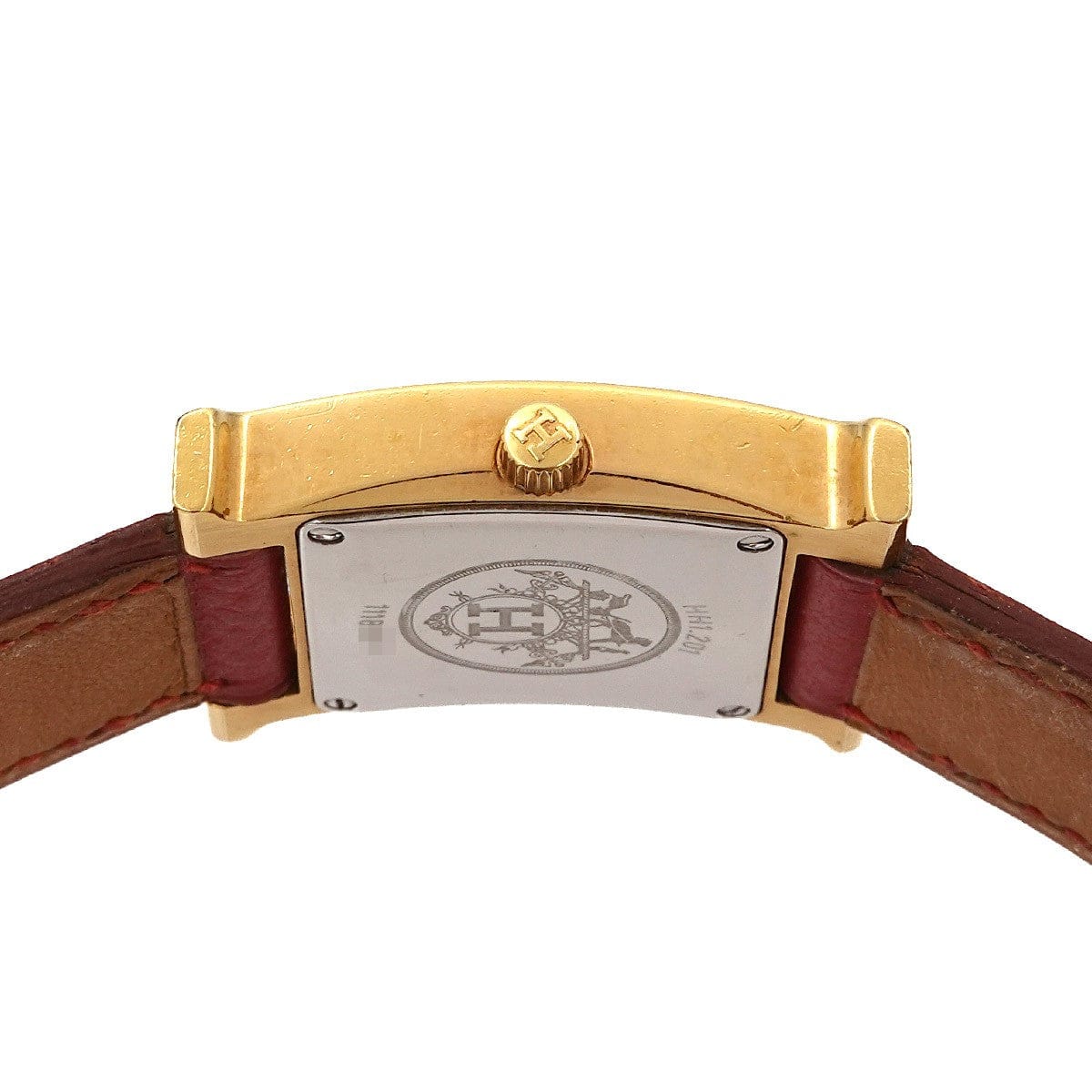 Luxury Promise Japan HERMES H Watch HH1 201 Quartz Red Dial Ladies Watch 90305323