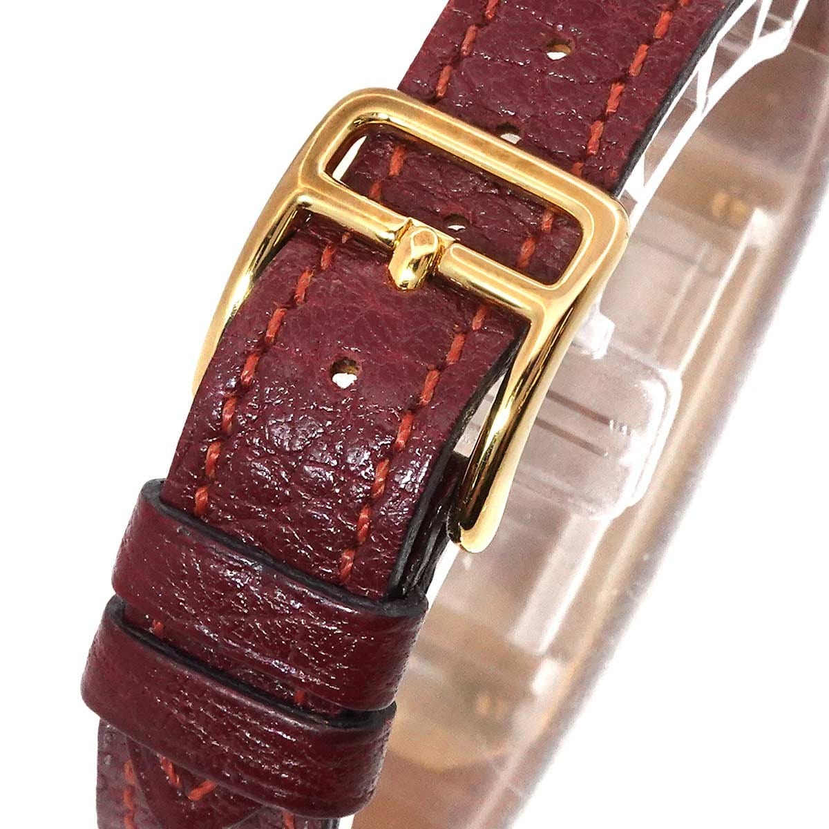 Luxury Promise Japan HERMES Kelly Watches Quartz bordeaux Dial Vintage Cadena Ladies 90285279