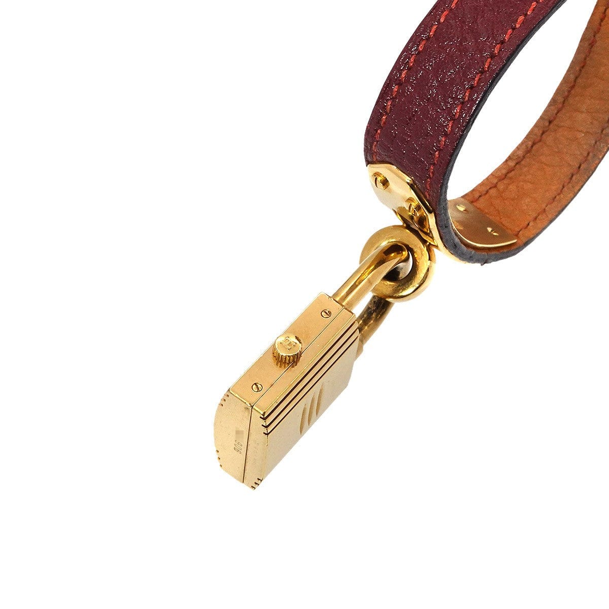 Luxury Promise Japan HERMES Kelly Watches Quartz bordeaux Dial Vintage Cadena Ladies 90285279