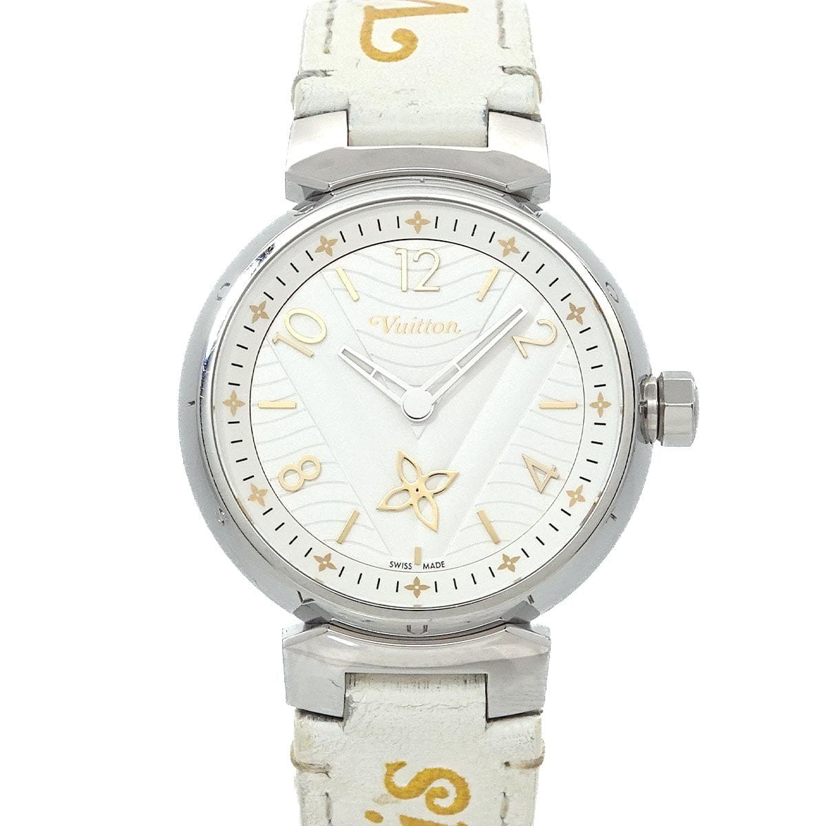 Luxury Promise Japan LOUIS VUITTON Tambour New Wave MM QA092 Quartz Ladies Watch 90307620