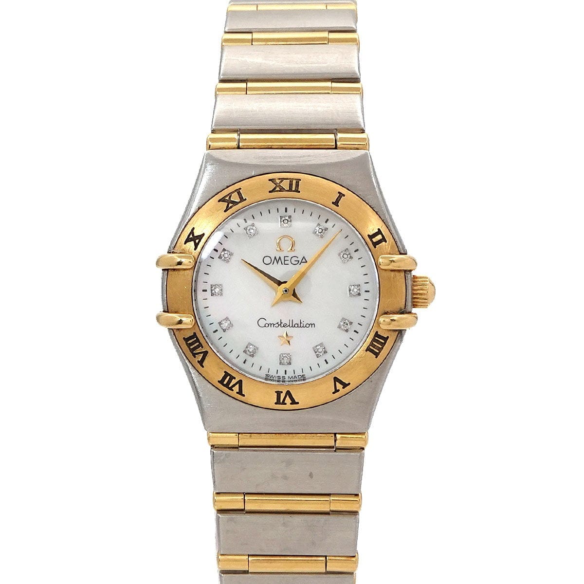 Luxury Promise Japan OMEGA Constellation mini 1262.75 12P Diamond 750 YG White Shell Dial 90301235