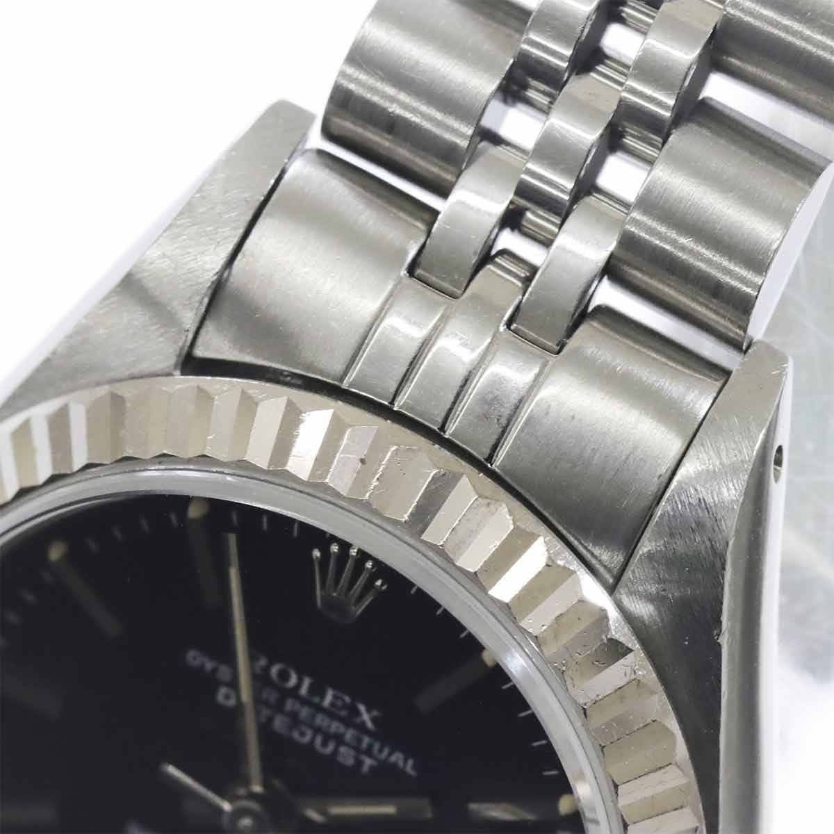 Luxury Promise Japan ROLEX Datejust 69174 Serial S Black Dial 750 White Gold Ladies Watch 90307044