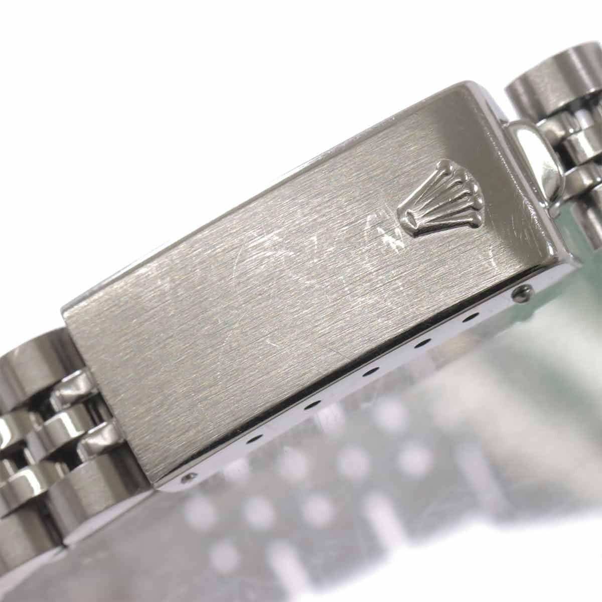 Luxury Promise Japan ROLEX Datejust 69174 Serial S Black Dial 750 White Gold Ladies Watch 90307044