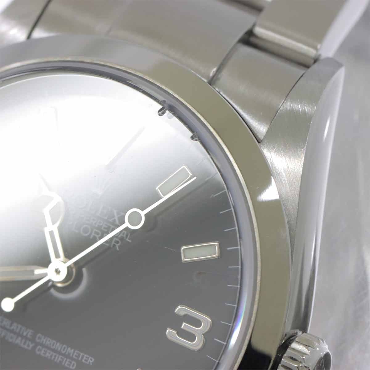 Luxury Promise Japan ROLEX Explorer 1 114270 Serial F Automatic Black Dial Mens Watch 90303541
