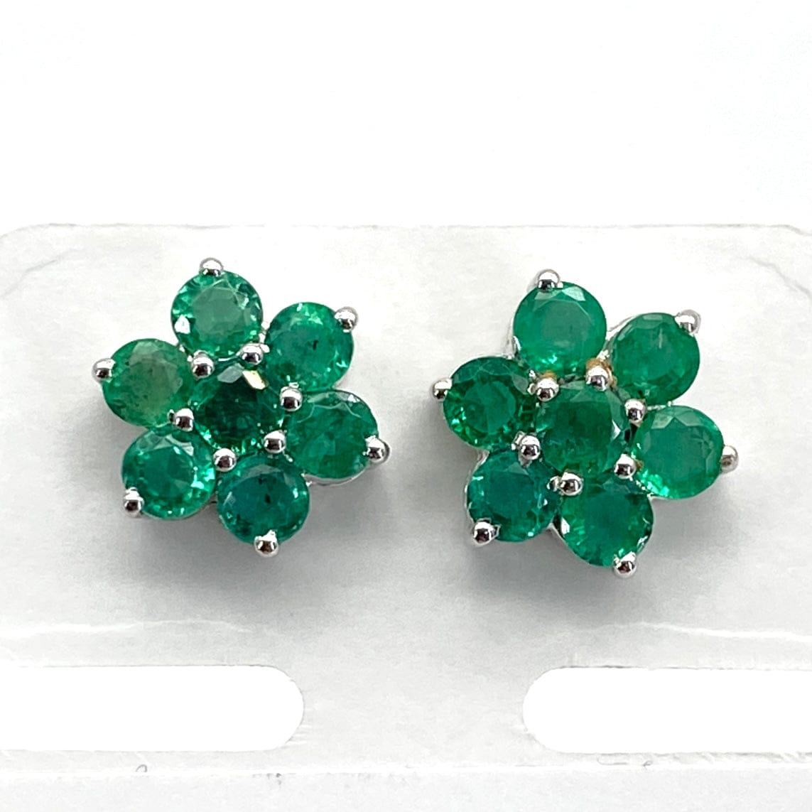 Luxury Promise Japan K18 Emerald Earrings EM 1.05 EM 1.05 2.8g 25-70397-0
