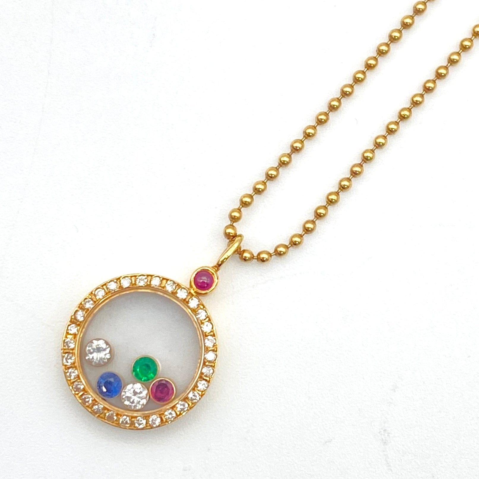 Luxury Promise Japan K18 Multi Necklace E R/S/D 10.4g 53305