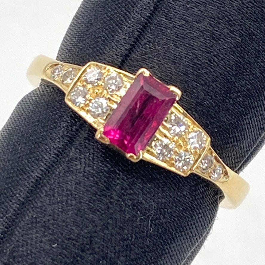Luxury Promise Japan K18 Ruby Ring 4.0g GRJ So 25-55222-0 US8.5