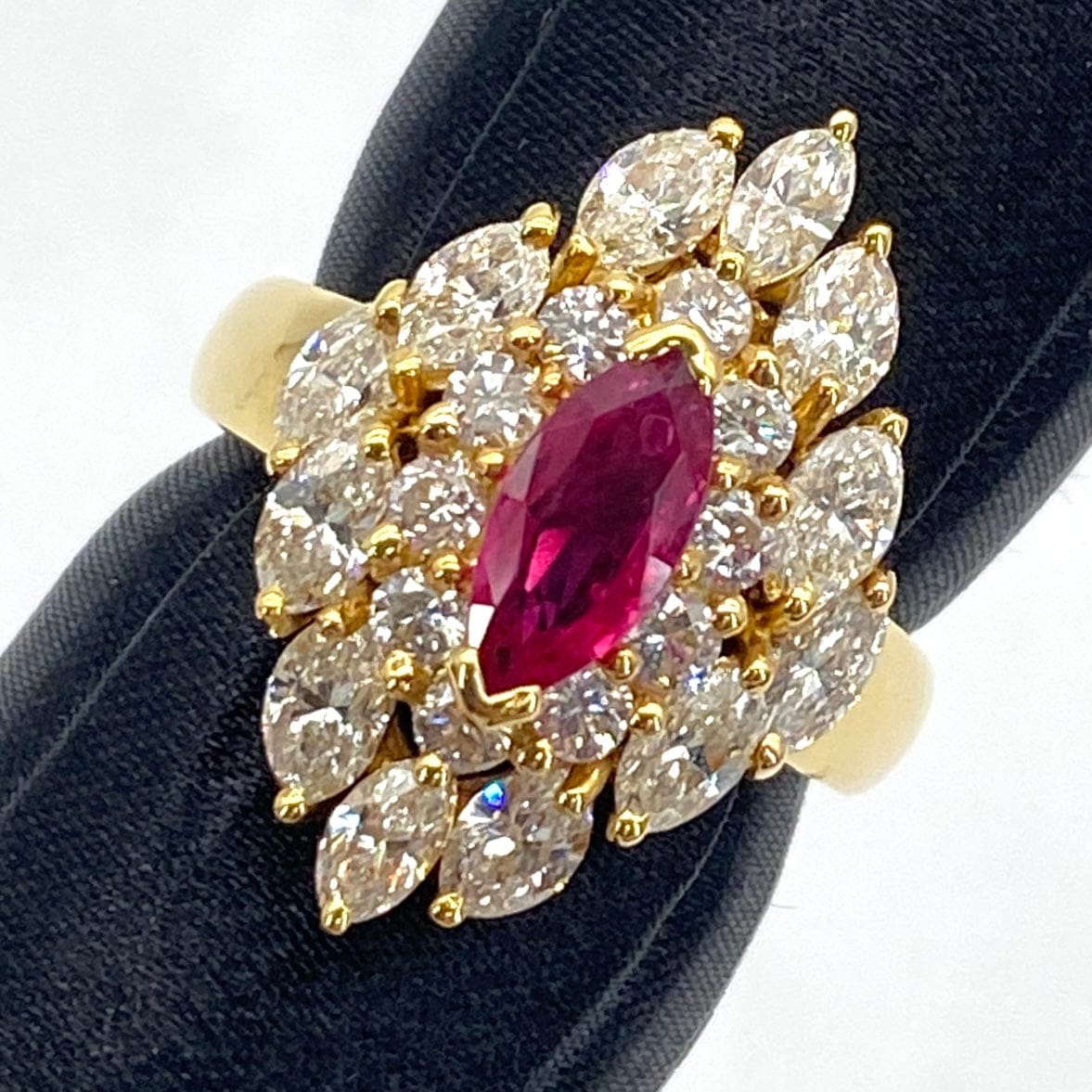 Luxury Promise Japan K18 Ruby Ring RU 2.30 DA 0.78 8.4g Other Appraisals 25-72881-0 US6