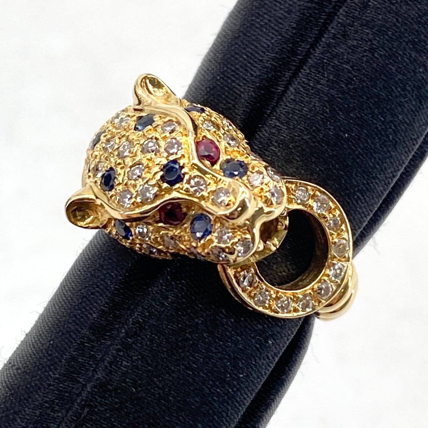 Luxury Promise Japan K18 Sapphire Ring S0.64 D0.56 R 7.5g US6.25 54944